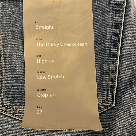NWT Everlane “the Curvy cheeky Jean” crop length size 27, high-rise - Picture 2 of 4